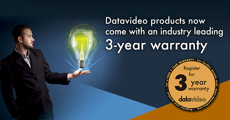 Datavideo 3 roky zaruka