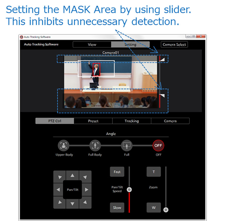 Panasonic AW-SF100 Auto Tracking Software