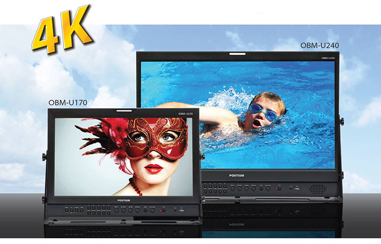Postium OBM-U170 (17”) OBM-U240 (24”) 4K 12G-SDI Monitors