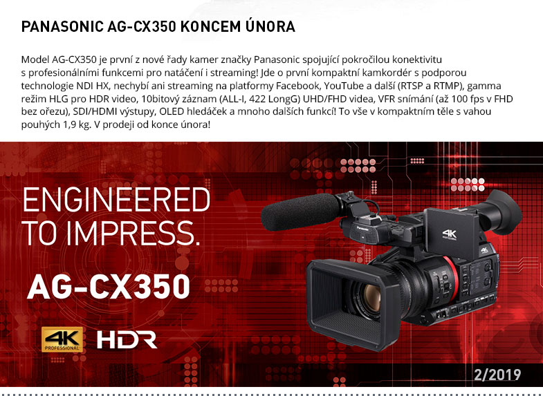 PANASONIC AG-CX350 KONCEM UNORA