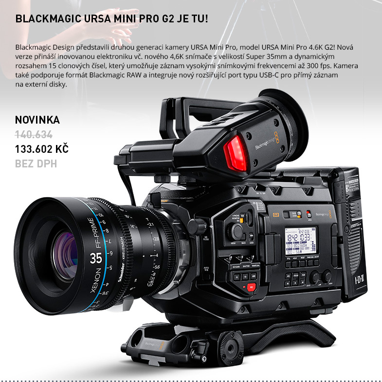 BLACKMAGIC URSA MINI PRO G2 JE TU!