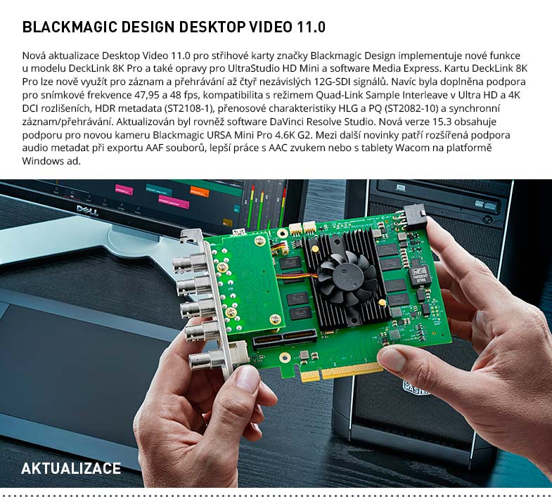 AKTUALIZACE BLACKMAGIC DESIGN DESKTOP VIDEO 11.0