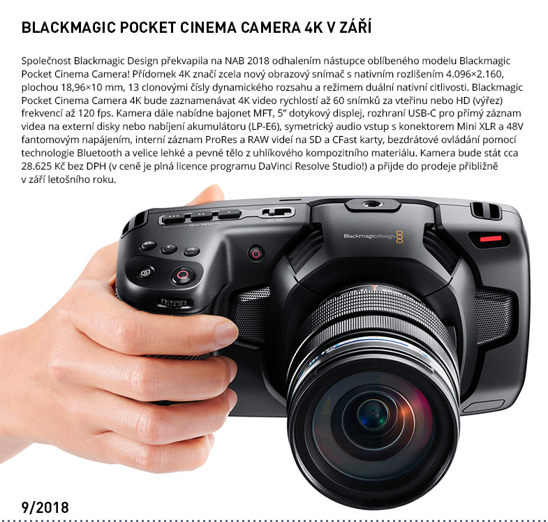 BLACKMAGIC POCKET CINEMA CAMERA 4K