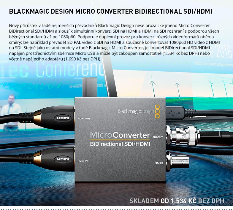 BLACKMAGIC DESIGN MICRO CONVERTER BIDIRECTIONAL SDI/HDMI