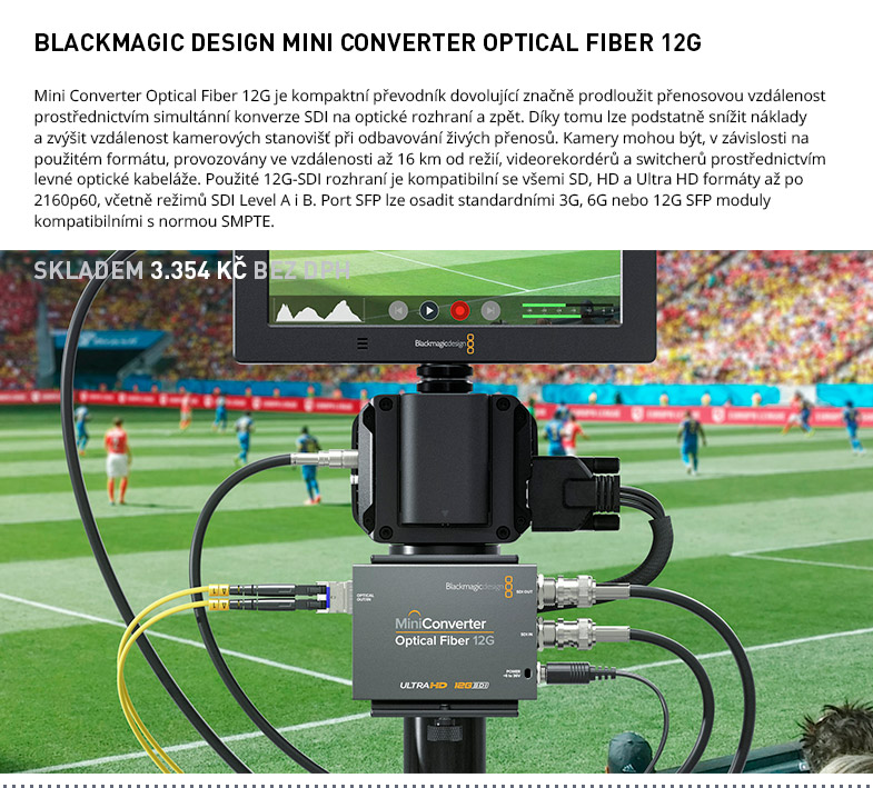 BLACKMAGIC DESIGN MINI CONVERTER OPTICAL FIBER 12G