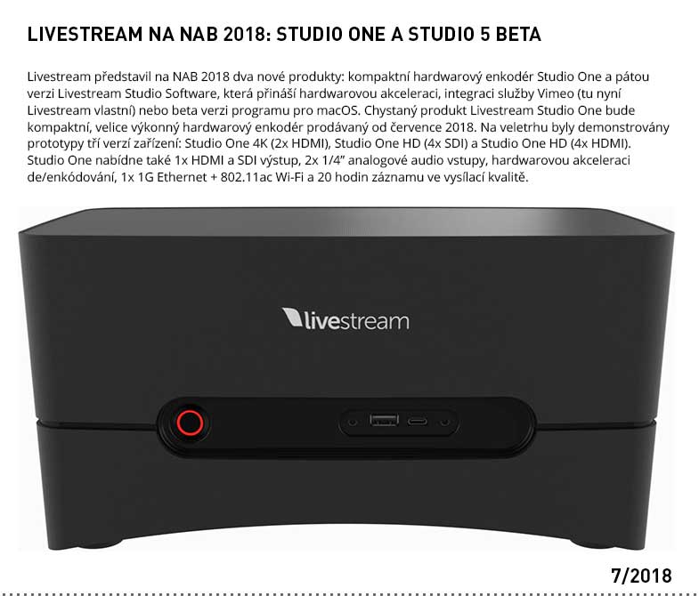 LIVESTREAM STUDIO ONE A STUDIO 5 BETA
