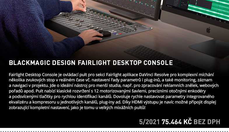 BLACKMAGIC DESIGN FAIRLIGHT DESKTOP CONSOLE