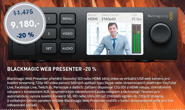 Blackmagic Friday: Web Presenter -20%