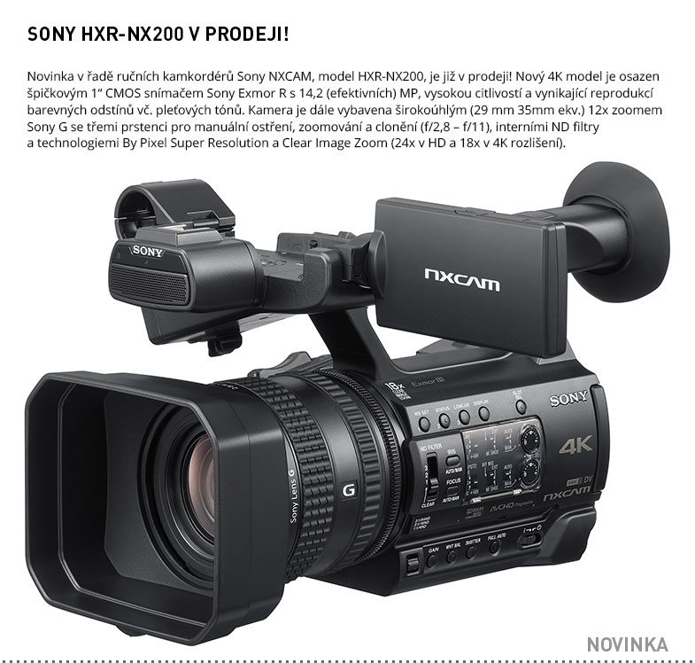 SONY HXR-NX200 V PRODEJI