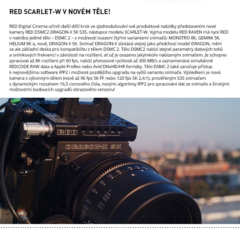 RED DSMC2 DRAGON-X 5K S35