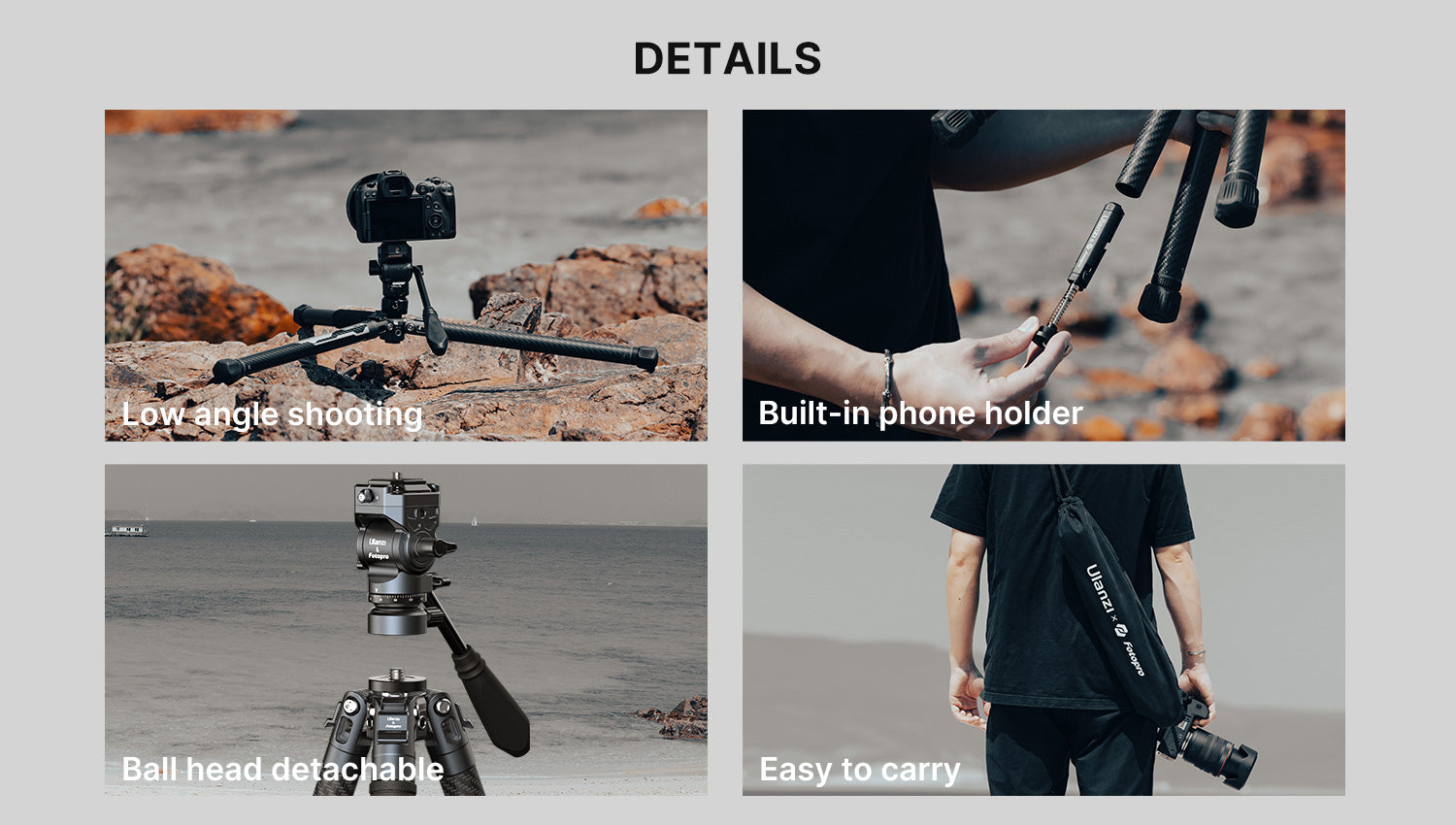 Ulanzi F38 Quick Release Video Travel Tripod 3318
